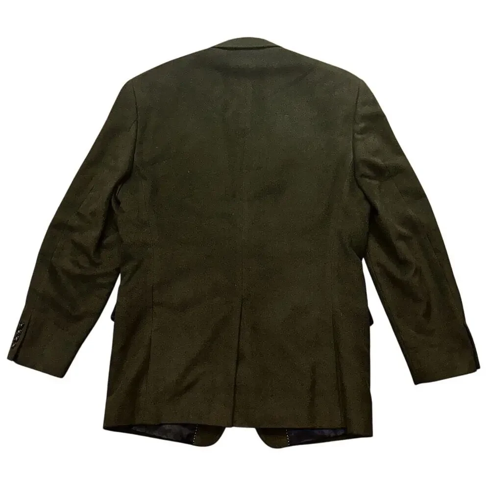 Nautica Olive Green Navy Lined 2 Button Notched Lapel Men's Blazer 42L